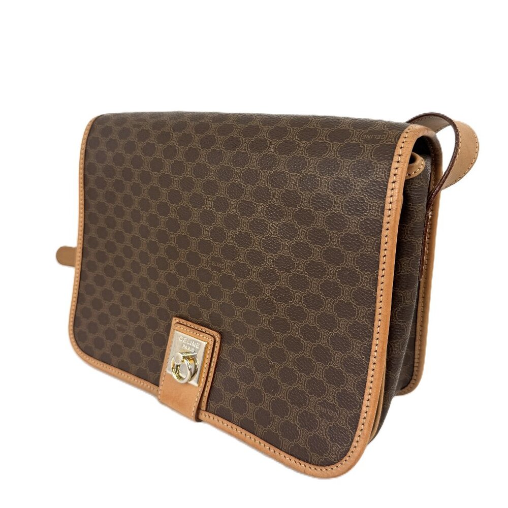 Céline Macadam Shoulder Bag Brown